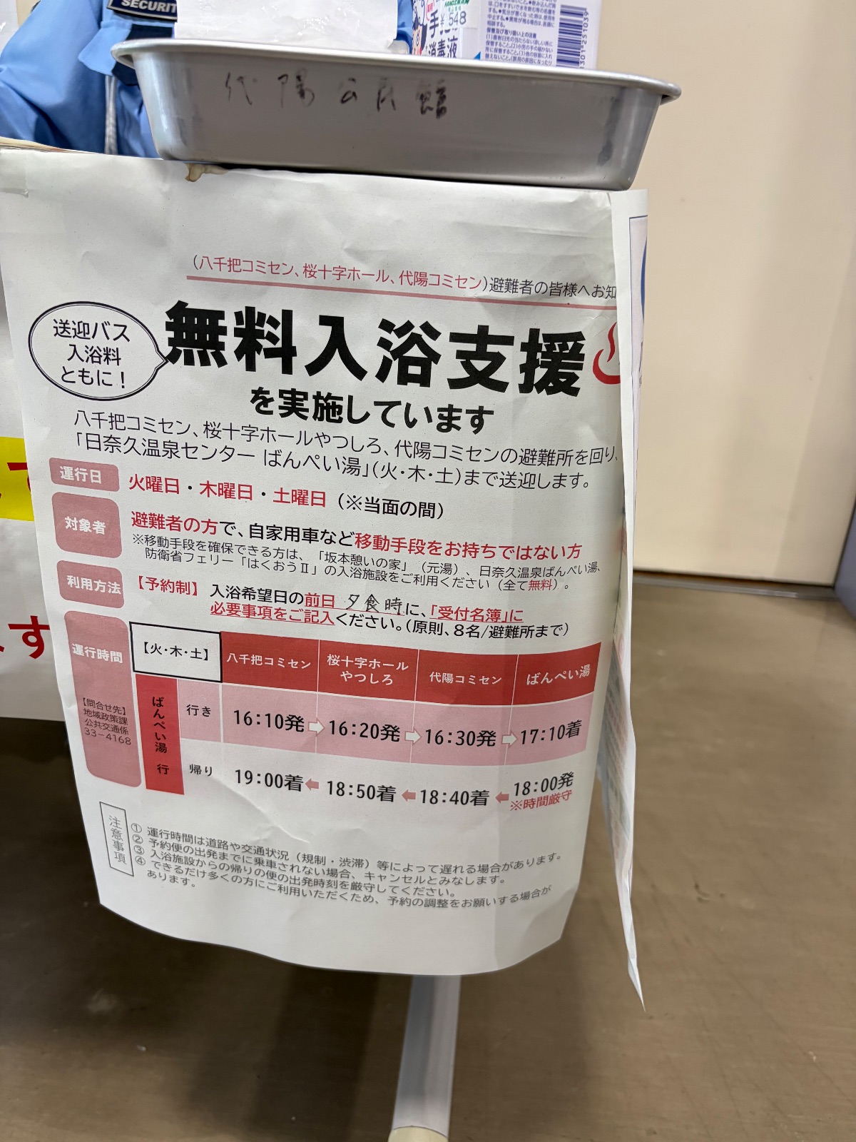支援活動のようす